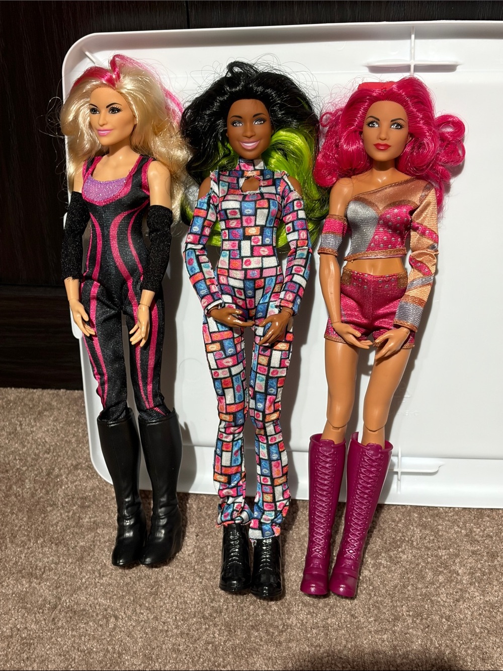 WWE  Fashion Dolls Trio - Natalya Sasha banks Naomi